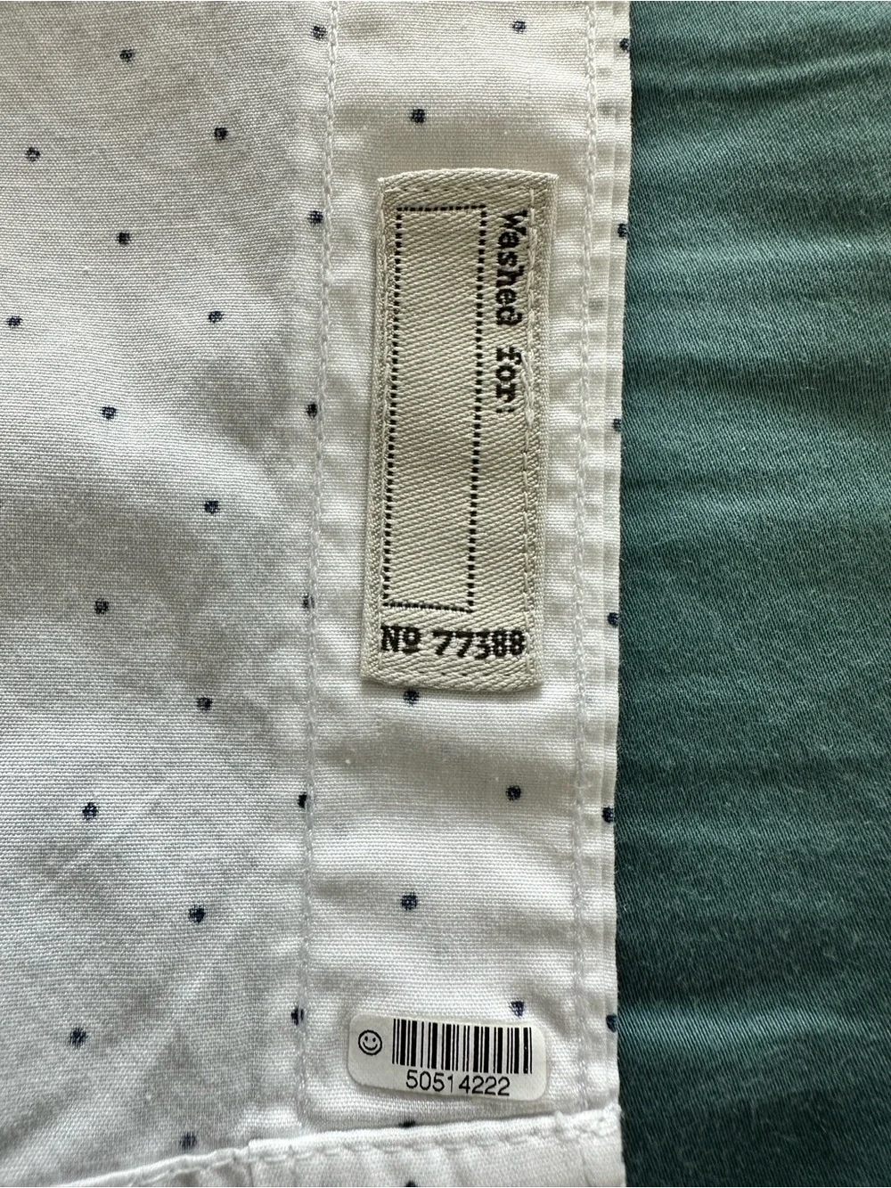 J.Crew Secret Wash Shirting Slim Untucked White Navy Dot Button Down Shirt L